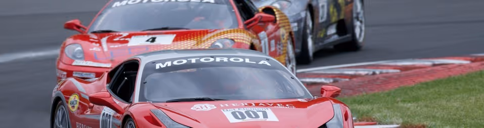 Ferrari racing on race track