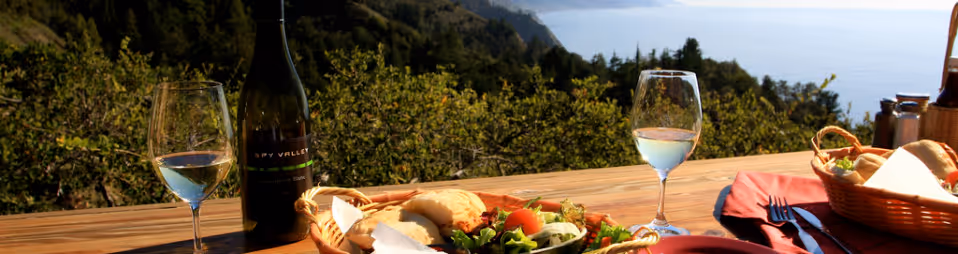 drinking wine outdoors