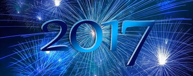 2017 with fireworks