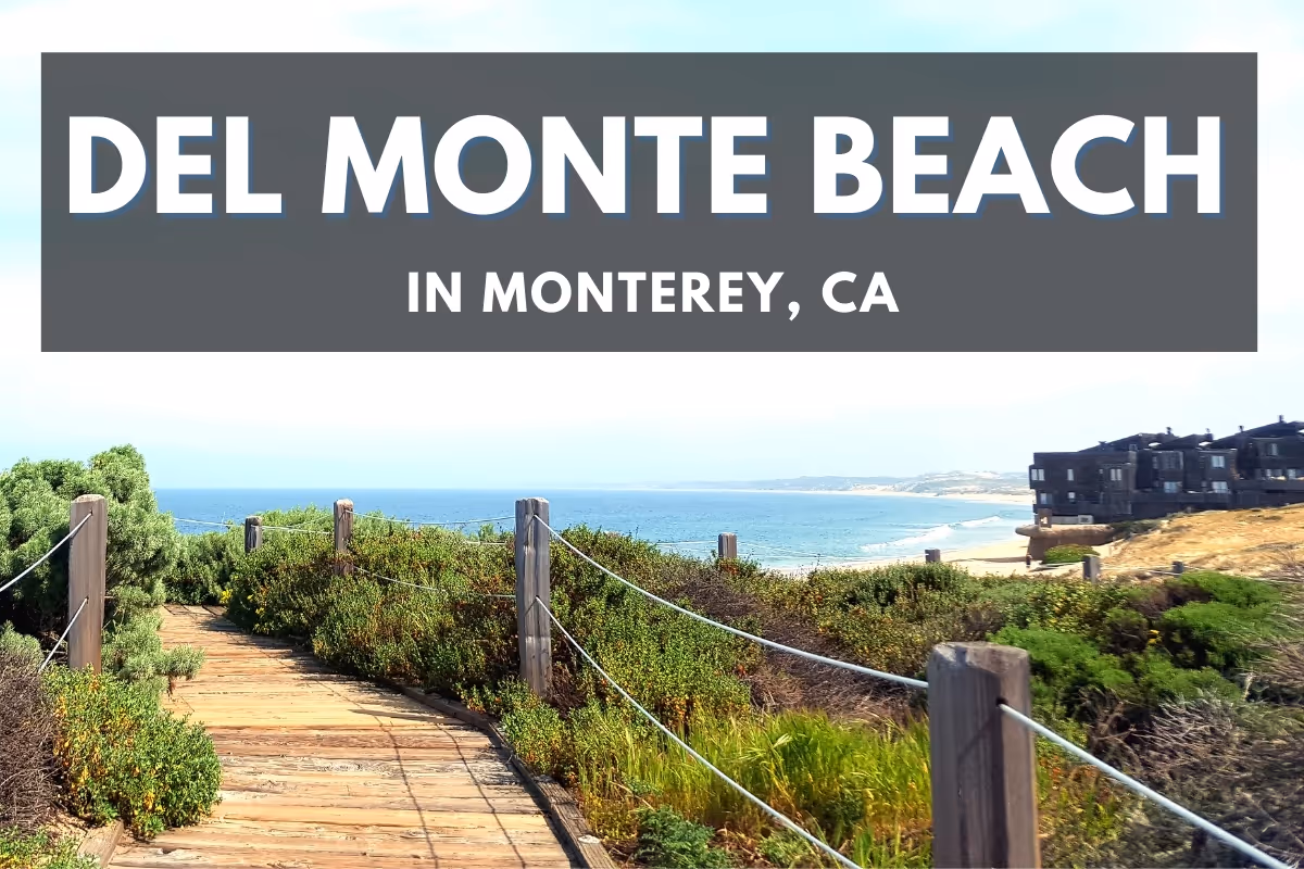 Boardwalk next to Del Monte Beach - Del Monte Beach in Monterey, CA