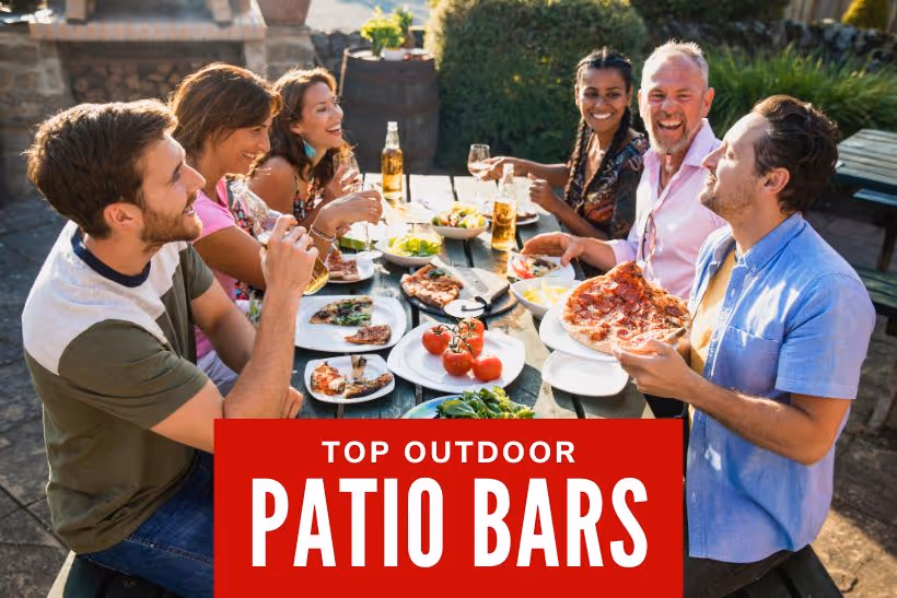 Top Outdoor Patio Bars Monterey - Friends hanging out in an outdoor patio