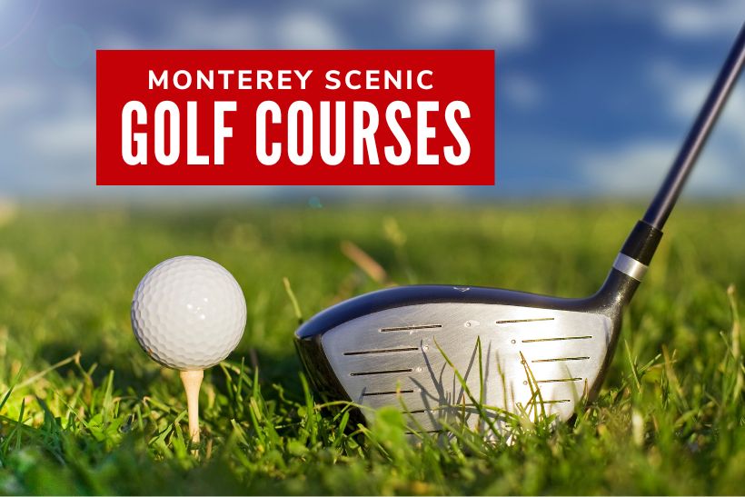 Monterey Scenic Golf Courses - Golf ball with a golf club