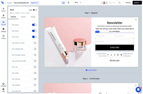 Lead Form Builder, Examples & Templates