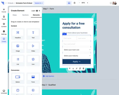 lead capture form builder
