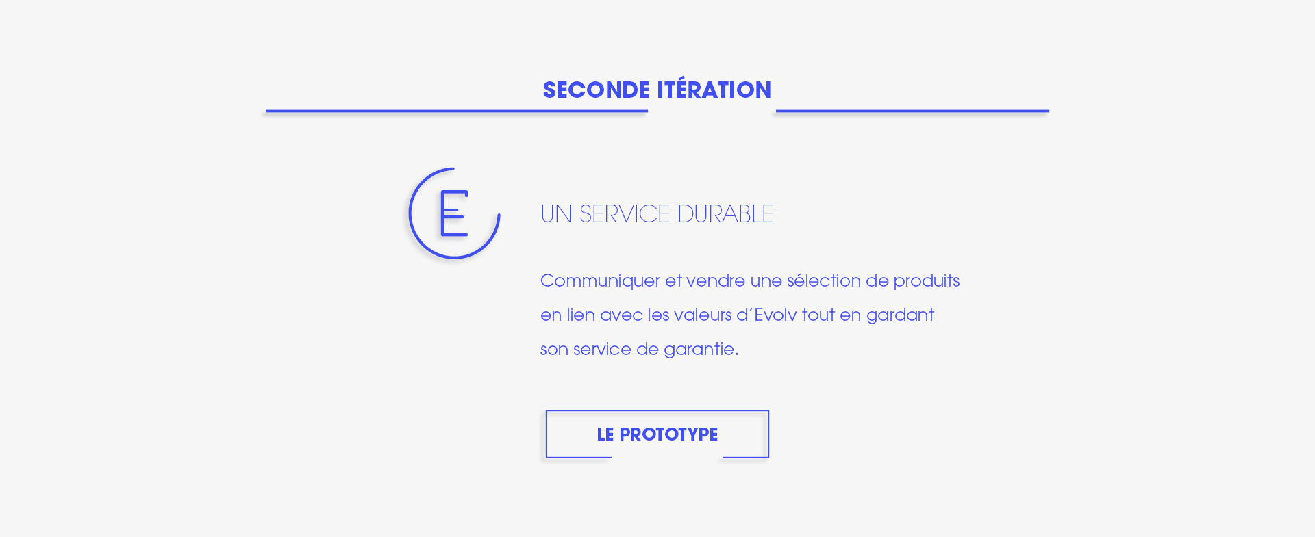 Seconde itération - Un service durable