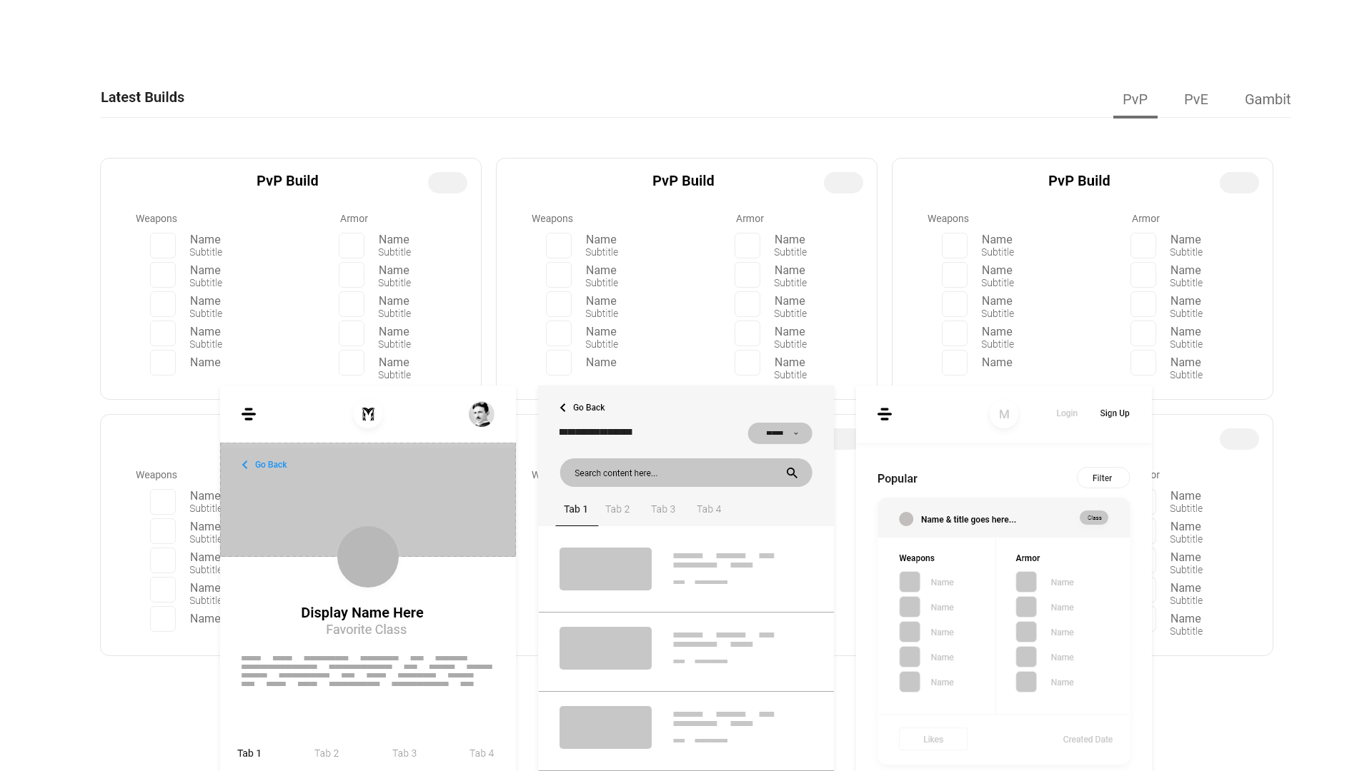Destiny Meta Wireframe Samples