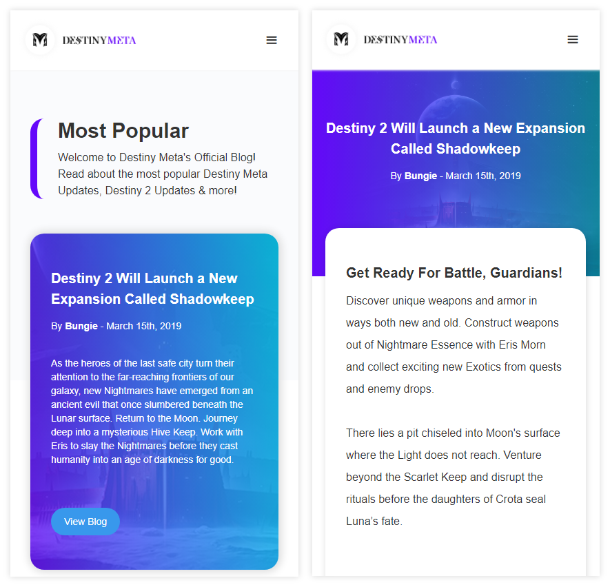 Destiny Meta Webflow