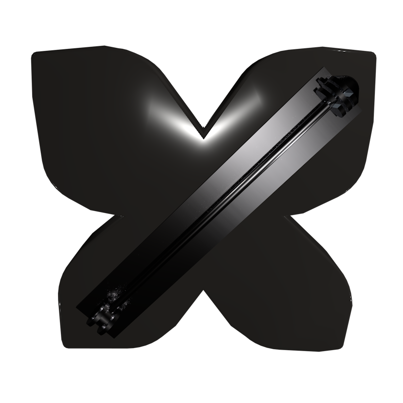 Small butterfly shaped microphone product extension: back view