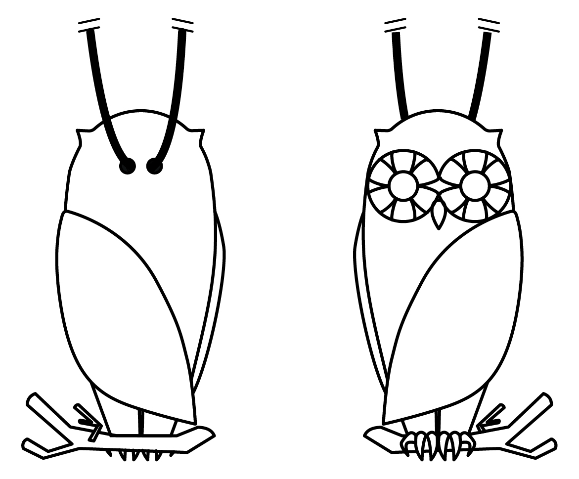 Owl brush trinket as necklace