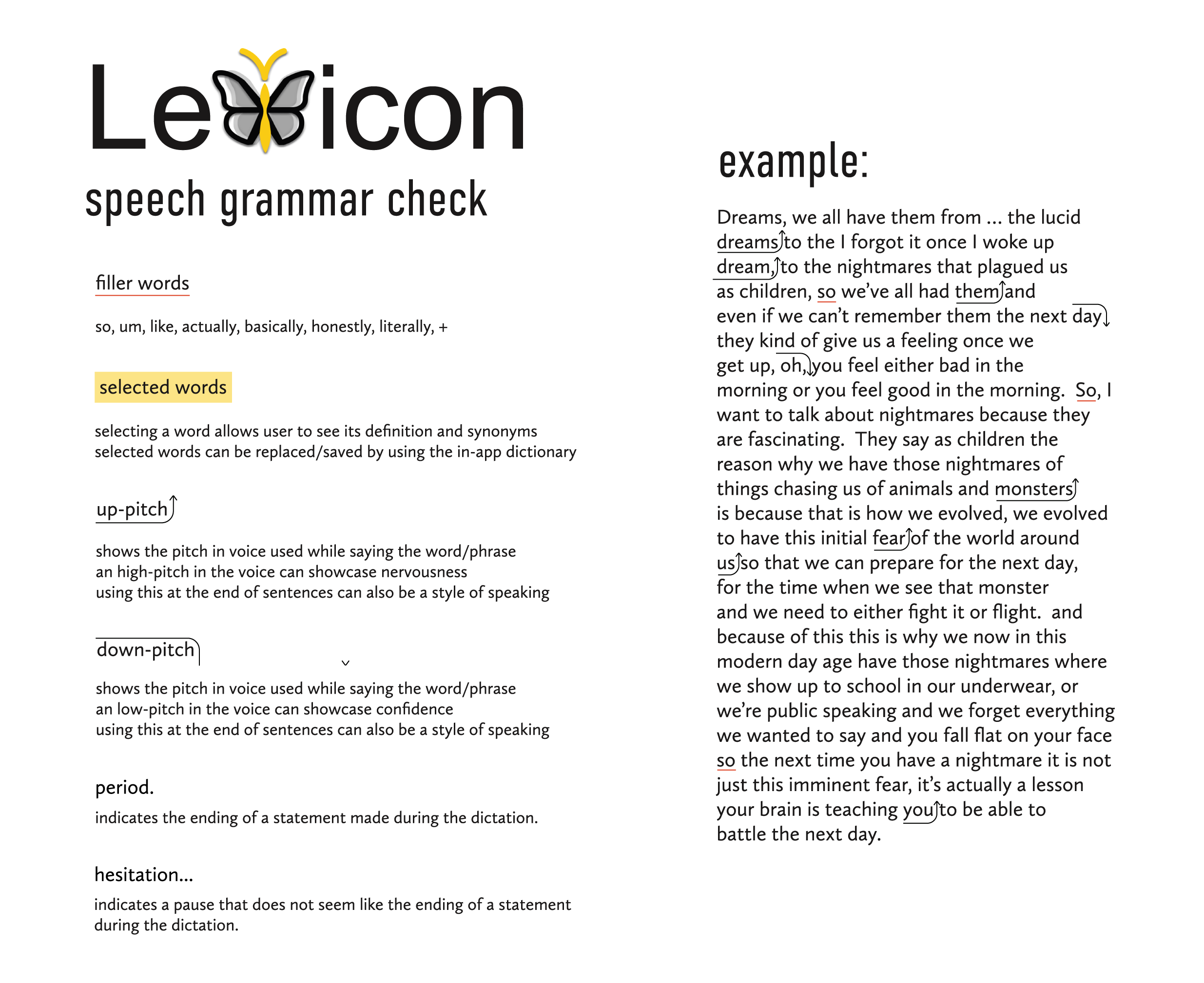 A breakdown of how grammar check for speech would work