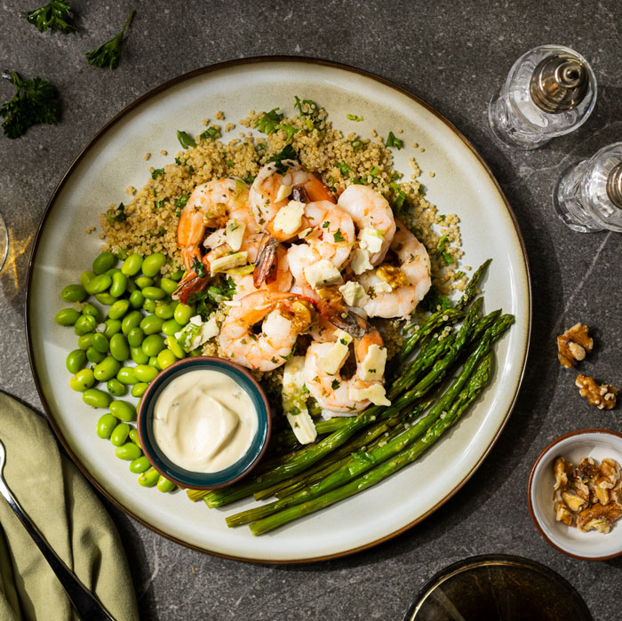 Zesty Lemon Shrimp Over Quinoa