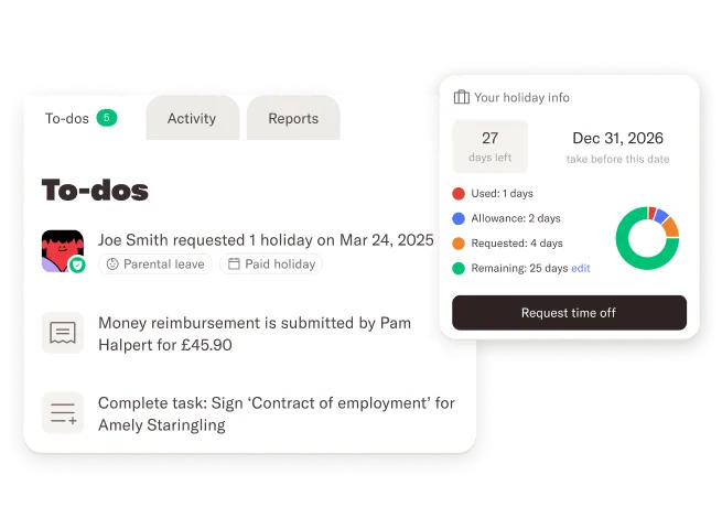 Two screens showing a to - do list and a to - do list.