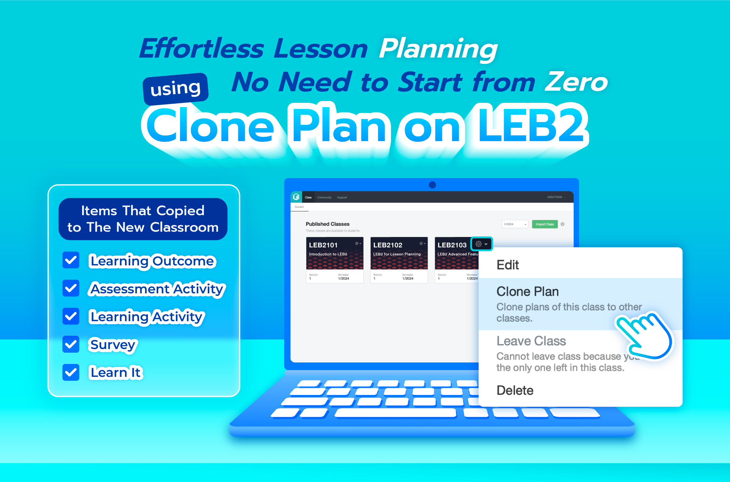 Save time on lesson planning with Clone Plan.