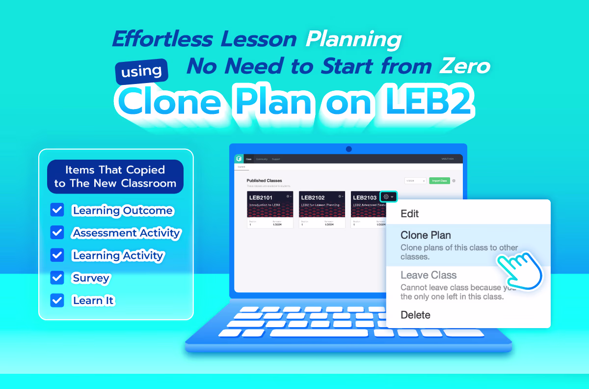 Save time on lesson planning with Clone Plan.