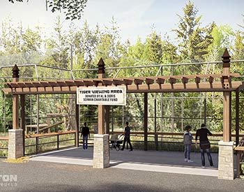 RHZ and Proposed rendering of Tiger FallsStaff Breaking ground with shovels