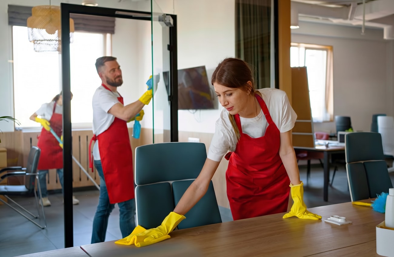 Smiling partners make memories on moving day riding through living room