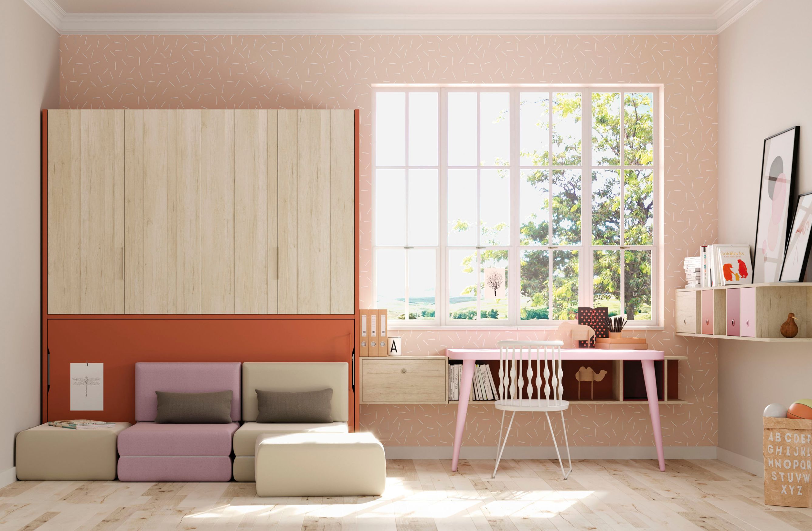 Camas que hacen más grandes las habitaciones. Una propuesta para sustituir la cama singular en aquellos espacios donde prima la habitabilidad.