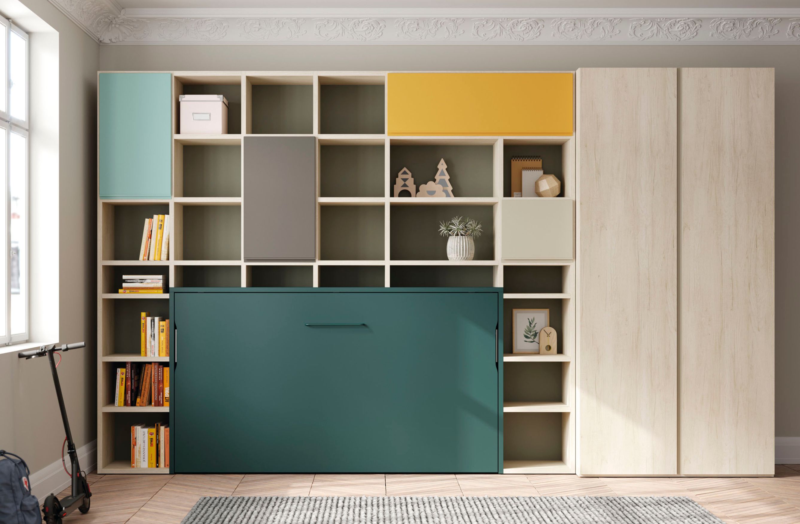 Las camas plegables, verticales u horizontales, son el mueble ideal para espacios reducidos.