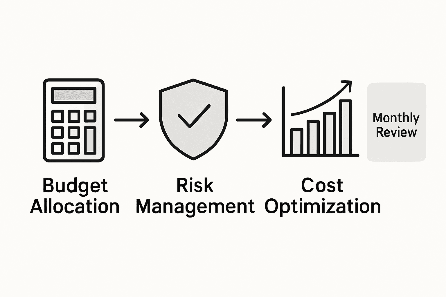 Infographic of PPC budget, risks, optimization