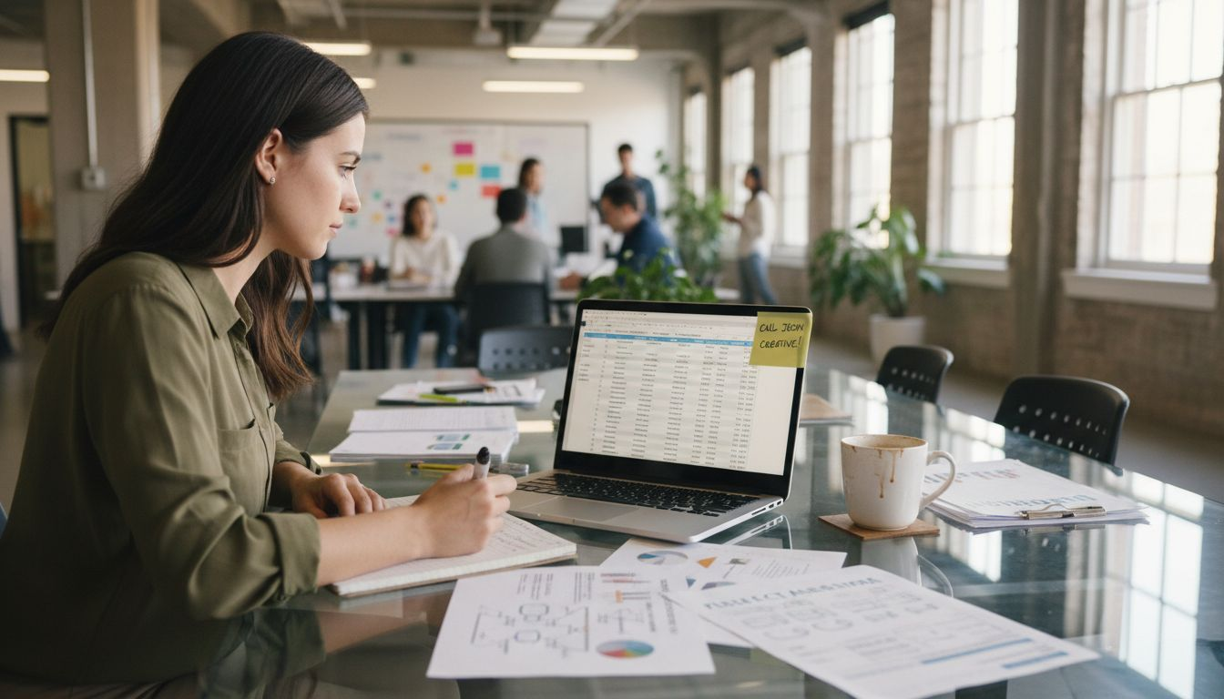 Marketer doing PPC keyword research