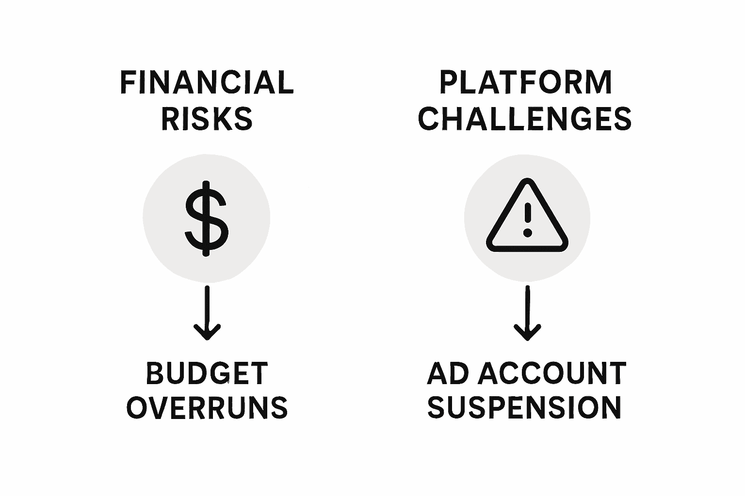 Infographic highlighting financial risks of paid search
