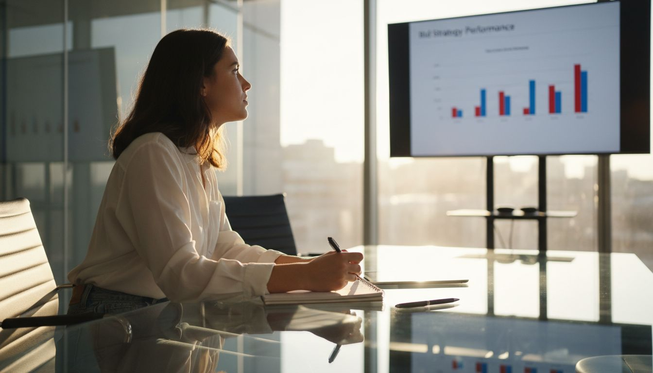 Marketer reviewing ad platform dashboard