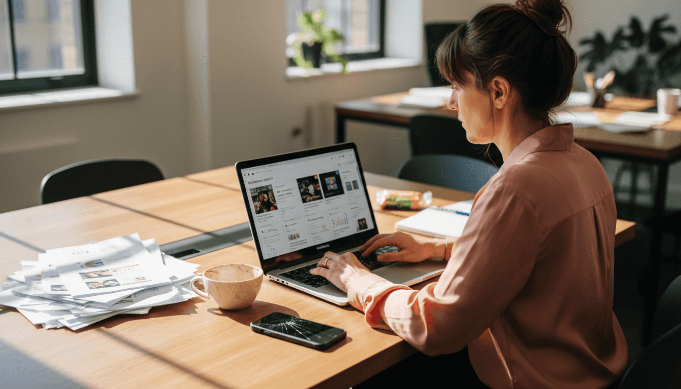 Ecommerce manager checking ad fatigue patterns