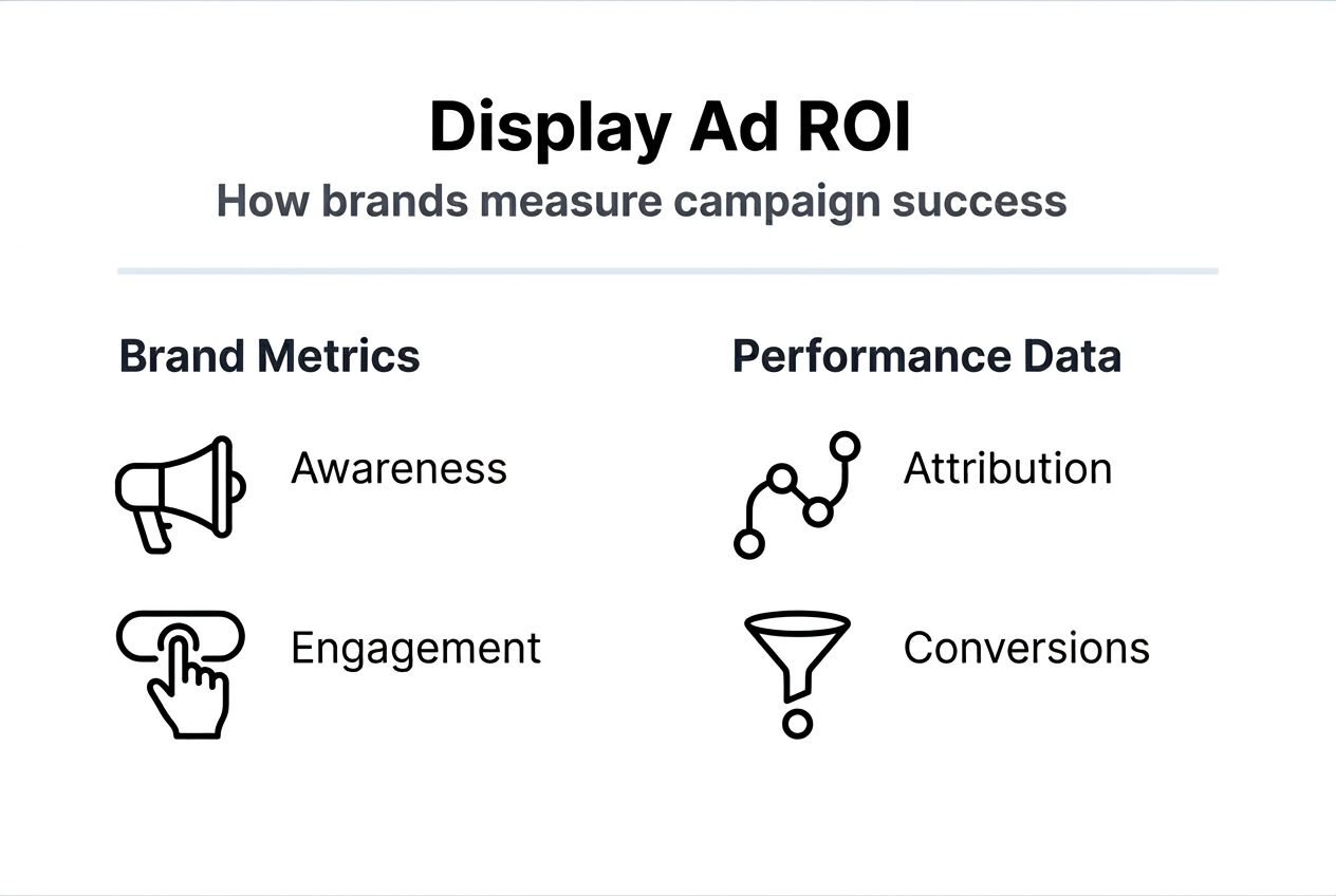 Infographic of display ad ROI measurement methods