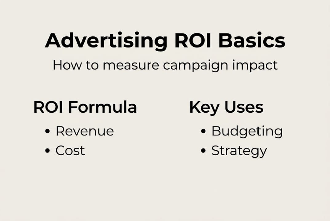 Infographic summary for advertising ROI basics