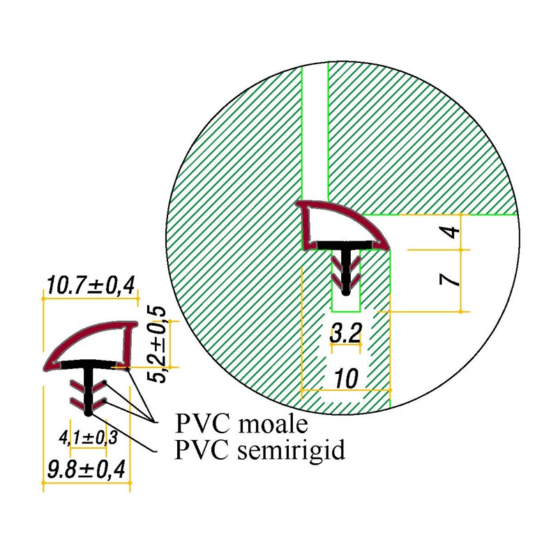 Garnitura pentru usi de interior • pt. falt 10 mm • art. G0231PC