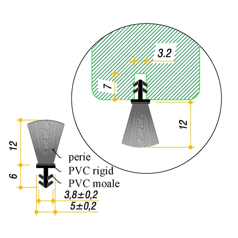 Garnitura pentru usi culisante • art. G3406PC
