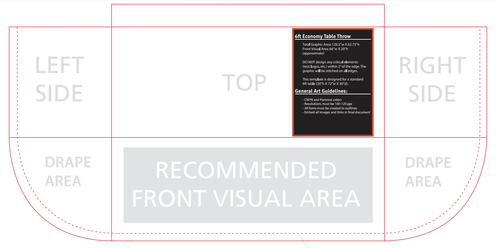 Economy Table Cover graphic template