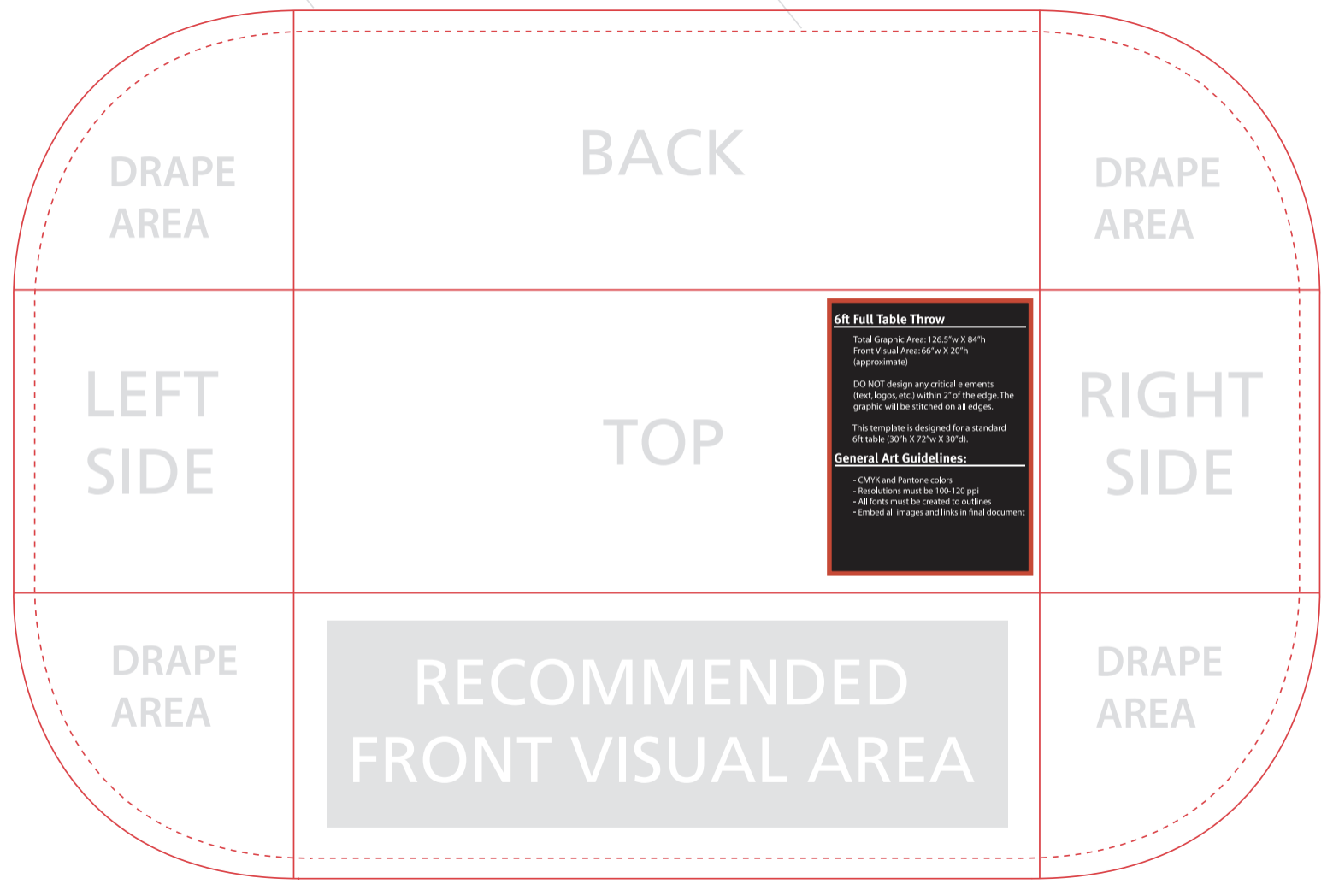 Full Table Cover graphic template