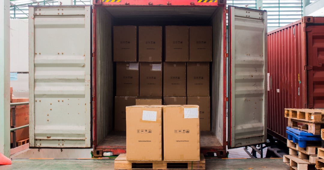 box being loaded on truck