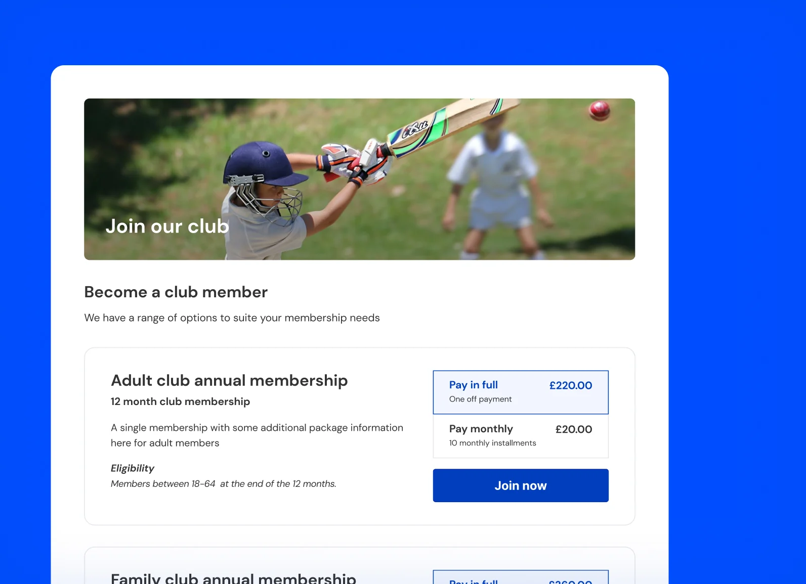 Clubspark coaching module features
