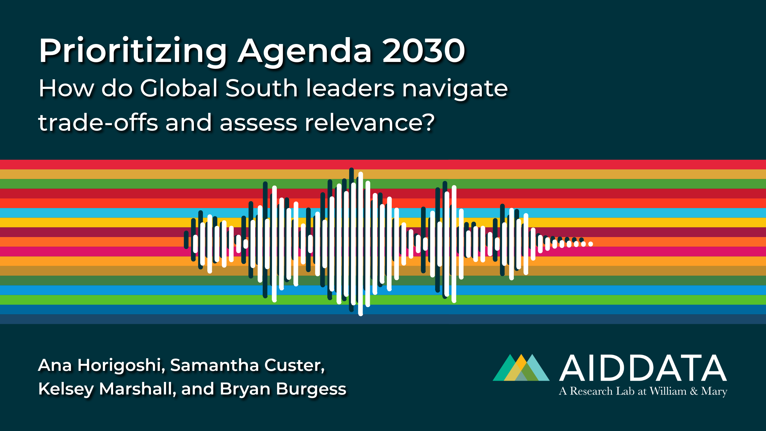 cover art of the report, Prioritizing Agenda 2030