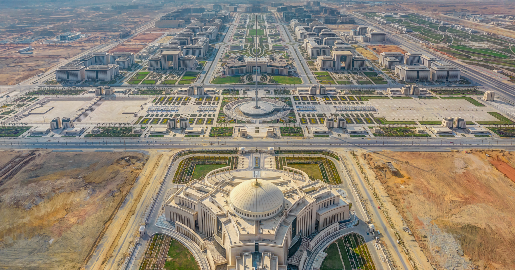 Aerial photo of Egypt’s new Administrative Capital, for which China provided funding and engineering expertise. Photo by Haytham/Adobe Stock, used under the Standard license.
