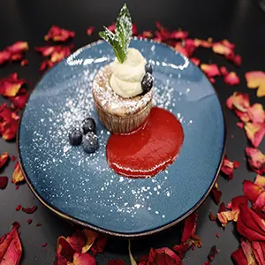 Private Dining Room at Essex Steakhouse with Christmas Brunch and Dinner Decorations