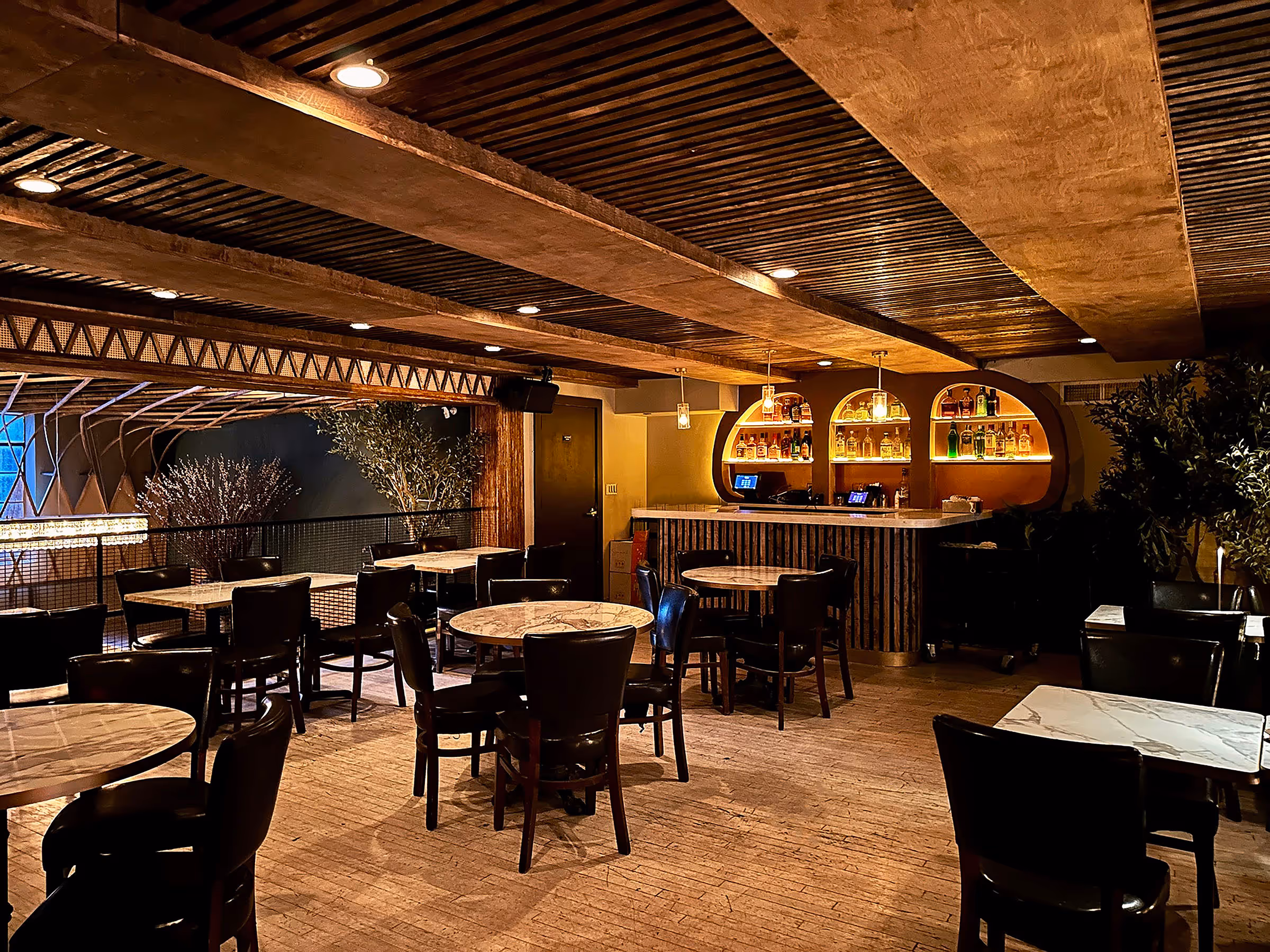 The Rear Dining Room at Essex Restaurant NYC is perfect for semi-private dinner and Bottomless Brunch Parties