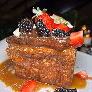 Bananas Foster French Toast at Essex Labor Day Monday Brunch