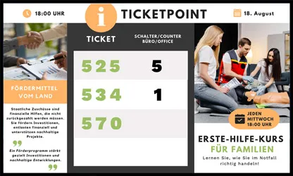 Screen content for cities