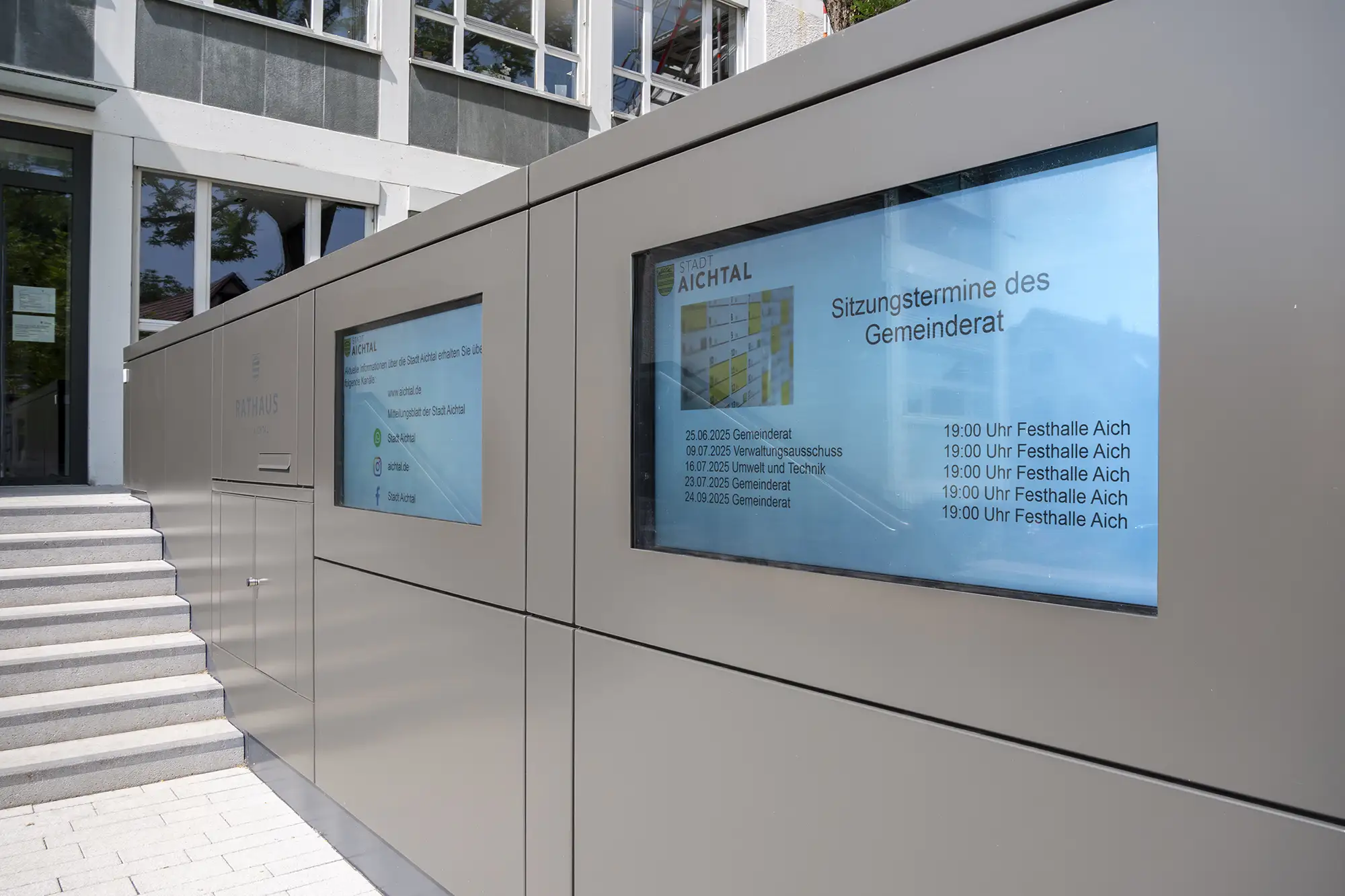 Digital signage for the town of Aichtal