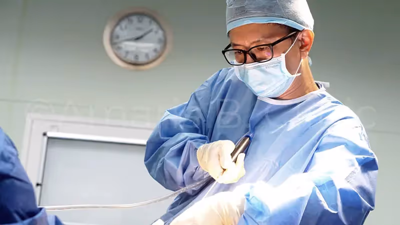 Dr Ivan Puah during a liposuction surgery in Singapore