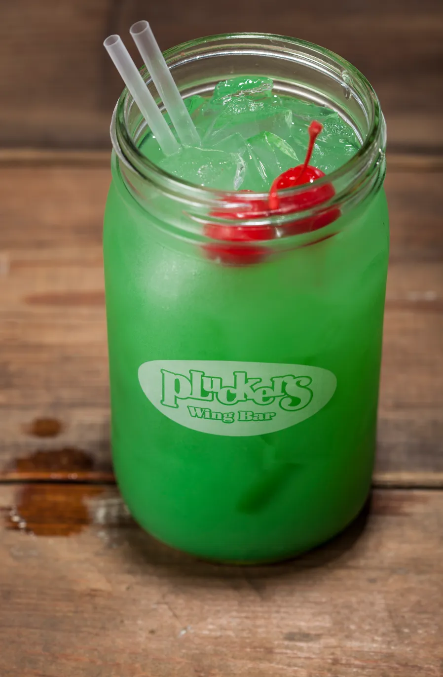 Pluckers Psychedelic Frog cocktail with cherries