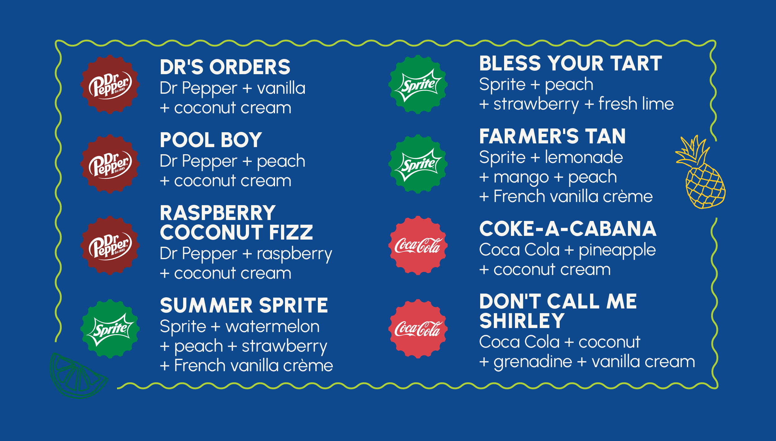 dirty soda menu
