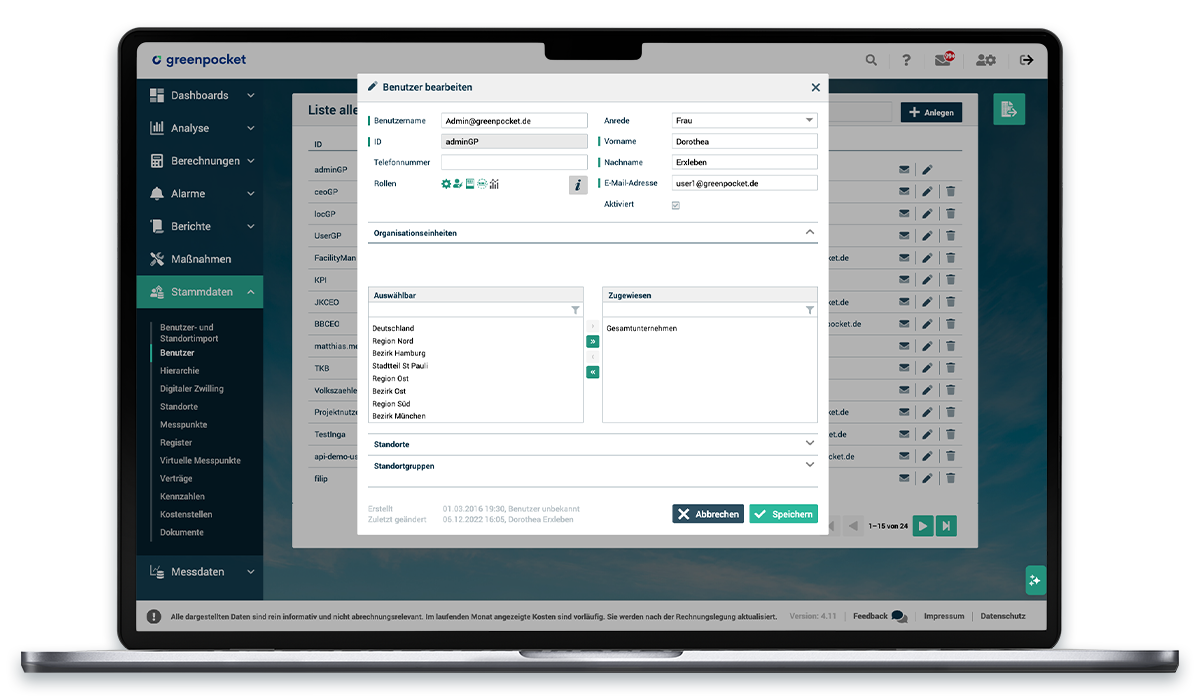 Target-group specific reports