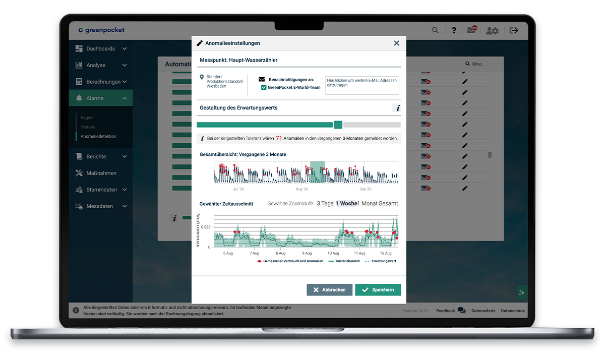 Software: Automatische Messpunktüberwachung