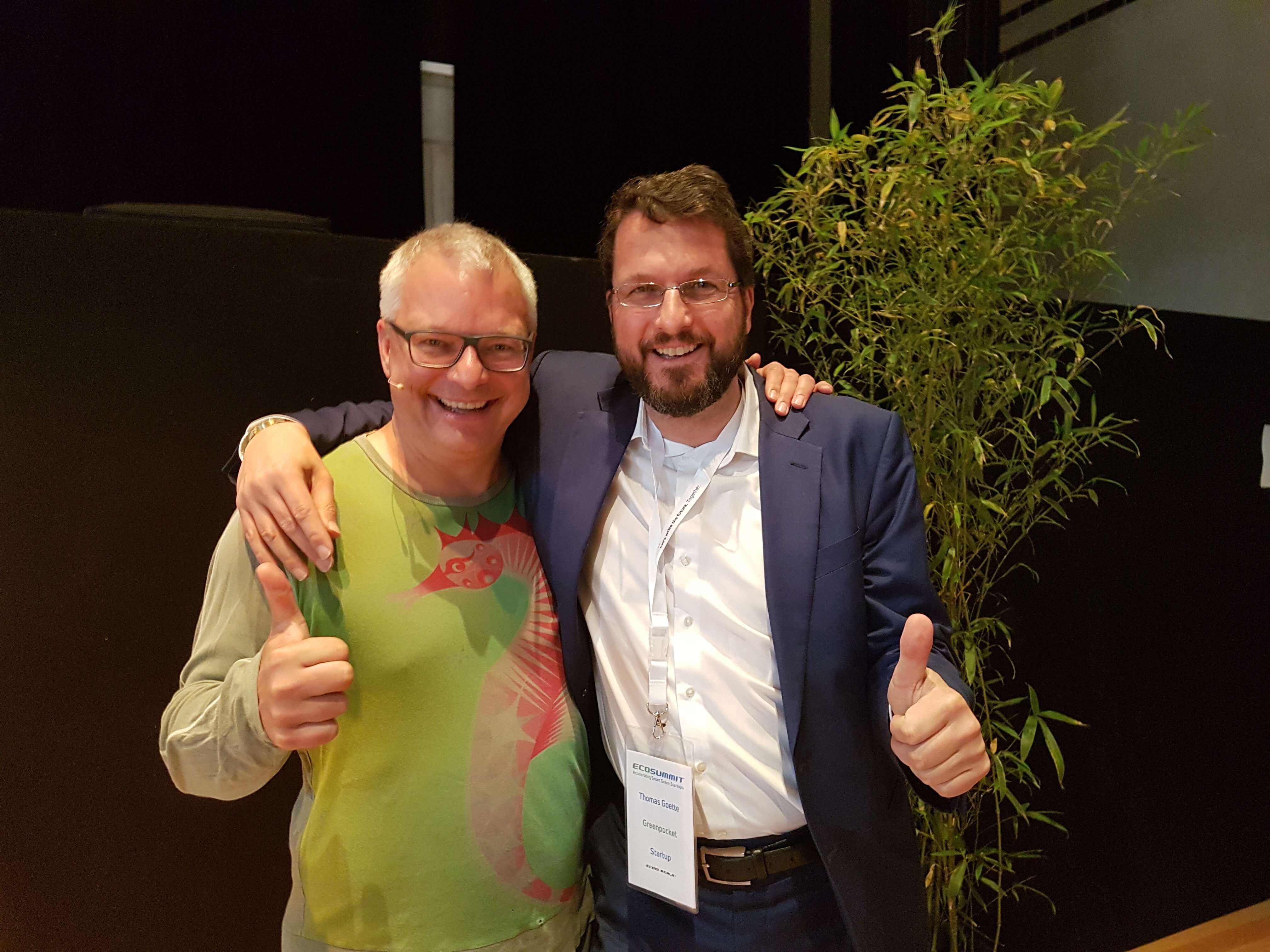 Jan Michael Hess und Dr. Thomas Goette auf dem Ecosummit 2019