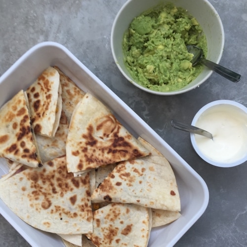 Cheesy Bean Quesadillas