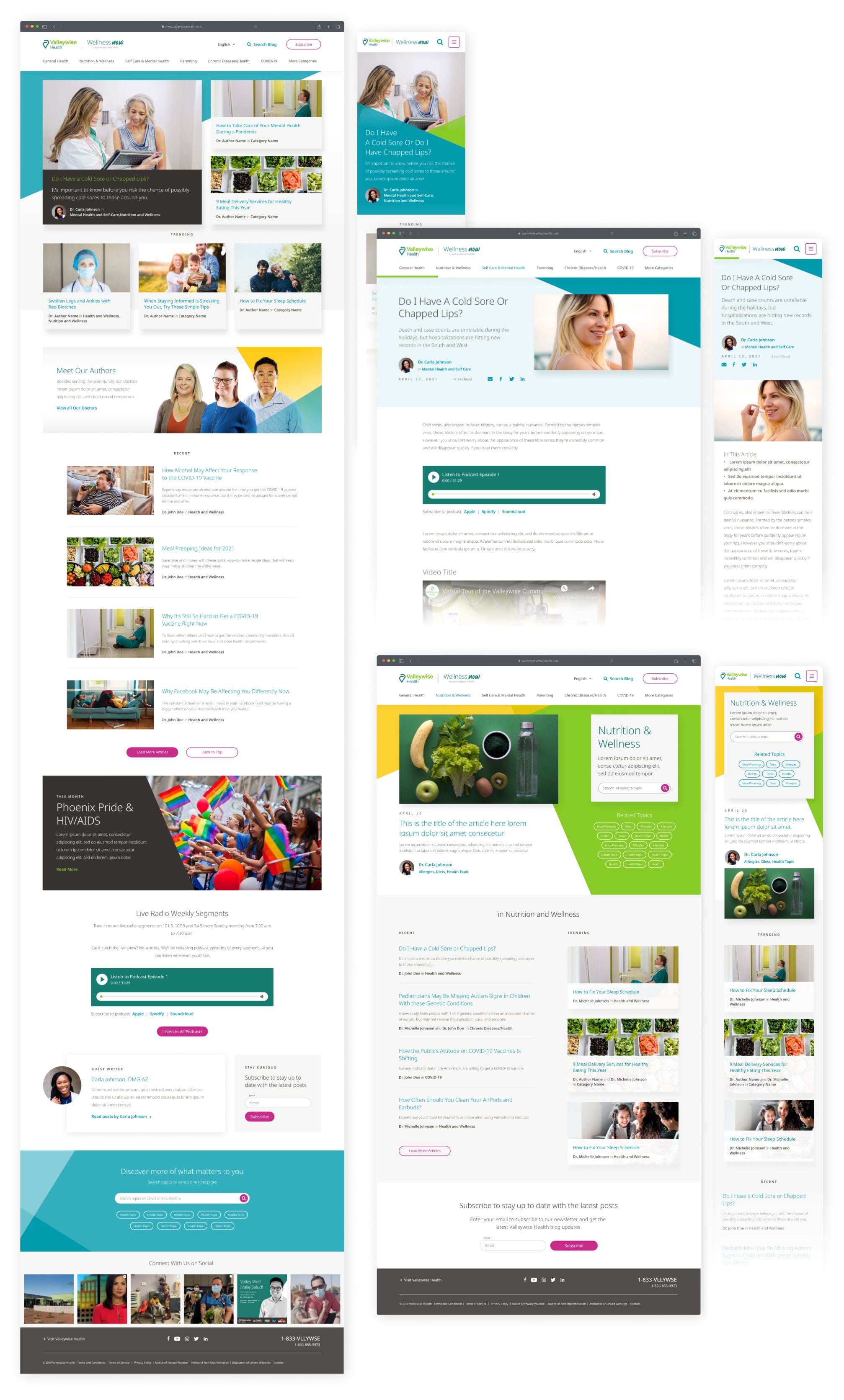 Redesigned Valleywise Health Blog